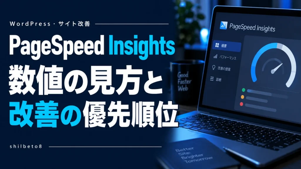 PageSpeedInsights数値の見方と改善の優先順位